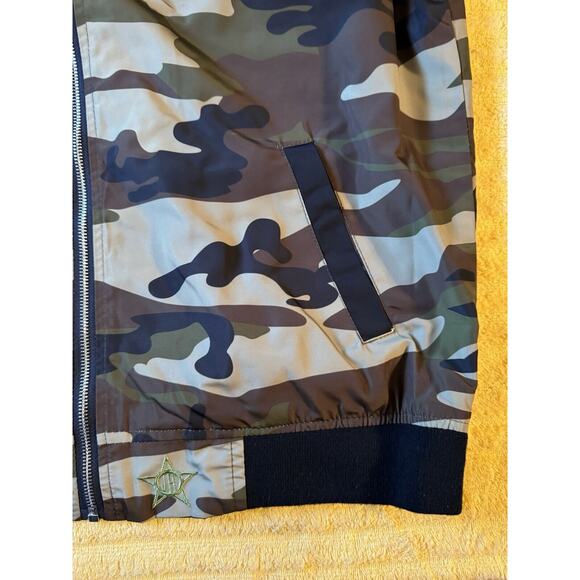 AUTHENTIC ALPHA INDUSTRIES Vintage LOS ANGELES DODGERS Camo BOMBER JACKET A4 - Picture 5 of 12